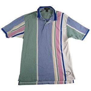 Vintage Colours by Alexander Julian Polo Shirt Mens Large Stripe Cotton READ